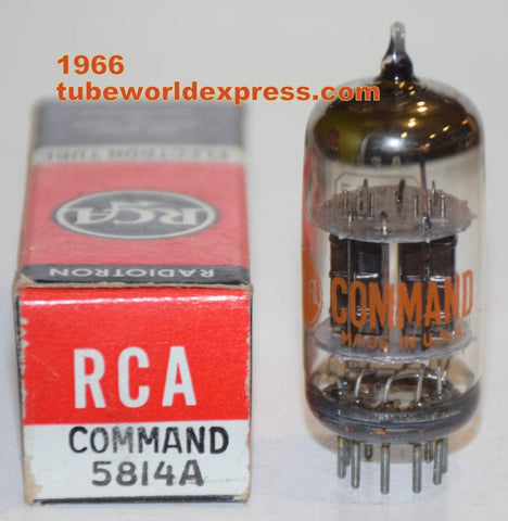 (!!!!) (Best Single) 5814A RCA COMMAND SERIES NOS black plates 1964 (11/11ma) 1% section balance