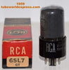 (!!!) (Best Pair) 6SL7GT RCA NOS black plates gray coated glass 1959-1960 (2.2/2.3ma and 2.2/2.3ma)