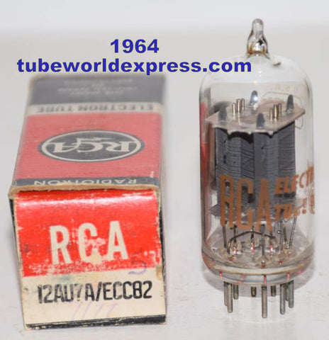 (!!) 12AU7A RCA clear top used/good 1964 (8.2/8.6ma)