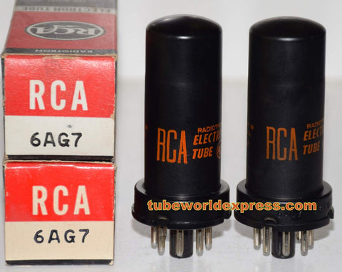 (!!) (Recommended Pair) 6AG7 RCA NOS 1960's (29.5ma and 30ma)