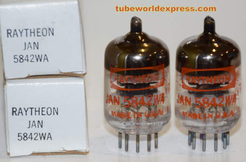 (!!!!) (Best Pair #3) JAN-5842WA Raytheon NOS 1984-1985 (20.6ma and 20.8ma) 1-3% matched