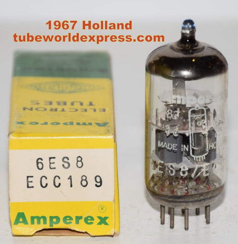 (!) ECC189=6ES8 Amperex Bugle Boy Holland NOS 1967 (20.2/23ma)