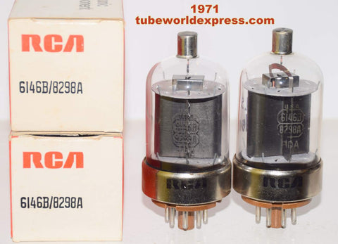 (Pair) 6146B RCA NOS 1971 (90ma and 89.5ma)