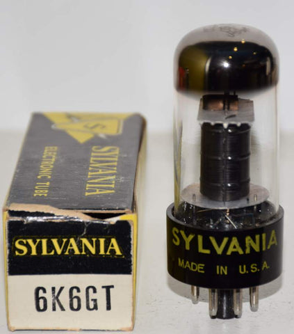 6K6GT Sylvania black plate NOS 1960's (38.5ma)