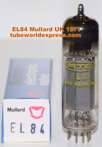 (!!) (Recommended Single) EL84 Mullard UK branded RTC England NOS 1977 (40.4ma)