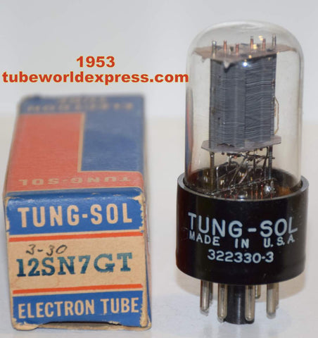 (!!) 12SN7GT Tungsol NOS 1953 (6.2/6.5ma)