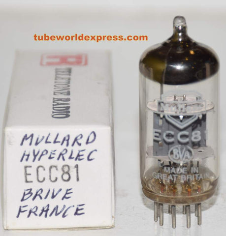 (!!) (Good Value Single) 12AT7 Mullard made in Hyperlec Brive France NOS 1970's (10.2/10.8ma)