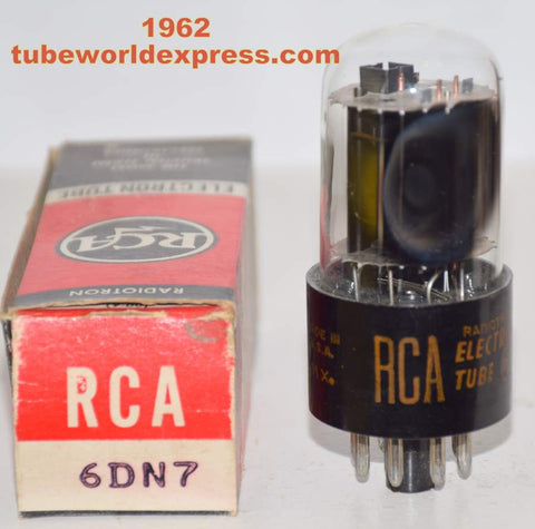 6DN7 GE branded RCA NOS 1962 (46.6ma and 8.2ma)