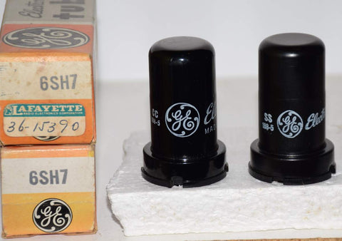 (!!) (Best Pair) 6SH7 GE metal can NOS 1970-1981 (11ma and 11.2ma)