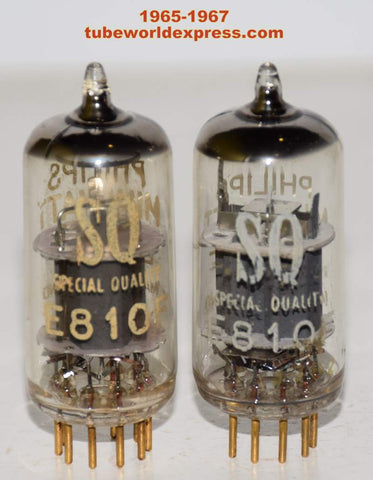 (!!!) (Recommended Pair) E810F=7788 Philips Miniwatt SQ Holland gold pins used/very good 1965-1967 (38ma and 39ma)