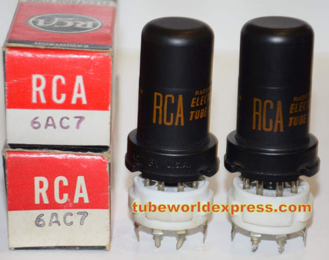 (!!!!) (Best Pair) 6AC7 RCA NOS 1960's (11ma and 11.8ma)
