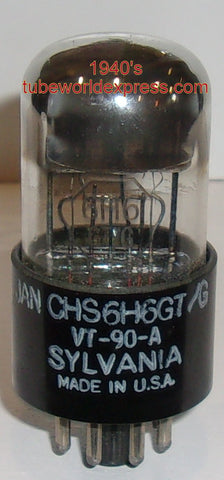6H6GT=VT-90A Sylvania JAN like new 1940's (20 in stock)