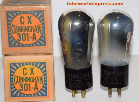 (!!!) (Best Pair) CX-301A Cunningham Balloon brass pins NOS 1930 era (2.7ma and 2.8ma) 1-2% matched