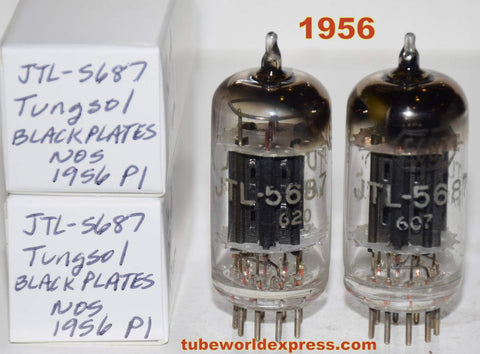 4.5.21 (!!!!) (Best Pair 1956) JTL-5687 Tungsol black plates 
