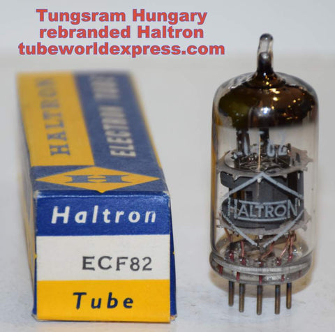 (!!) 6U8=ECF82 Tungsram Hungary rebranded Haltron NOS 1970's (14.3ma and 7.6ma)