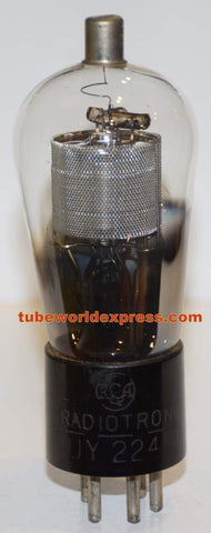 UY-224 RCA Balloon used/tests like new 1930's rattle inside base (50/25) (4.2ma Gm=1000)