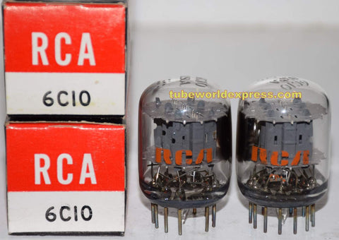 (!!!!!) (Best Overall Pair) 6C10 GE rebranded RCA NOS 1960's (Ampeg / Fender) (1.6ma/1.5ma/1.4ma) and (1.5ma/1.8ma/1.4ma)