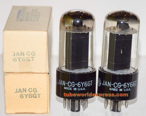 (!!!) (Recommended GE Pair) JAN-CG-6Y6GT GE NOS 1964 (51ma and 55ma)