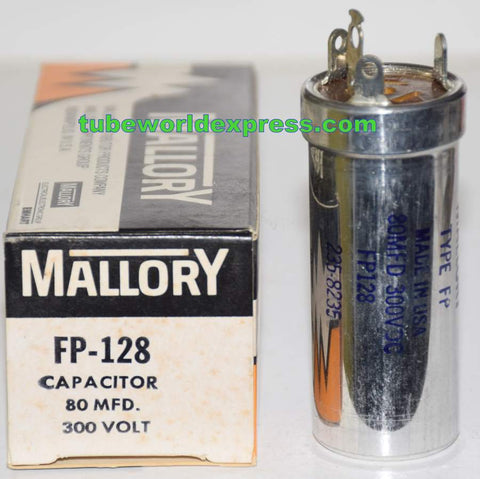 80uf/300VDC Mallory metal can cap NOS (0 in stock)