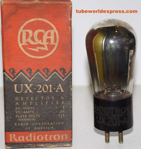(!!!!) (BEST SINGLE) UX-201-A RCA Radiotron Balloon NOS 1930 era (3.9ma and Gm=700)