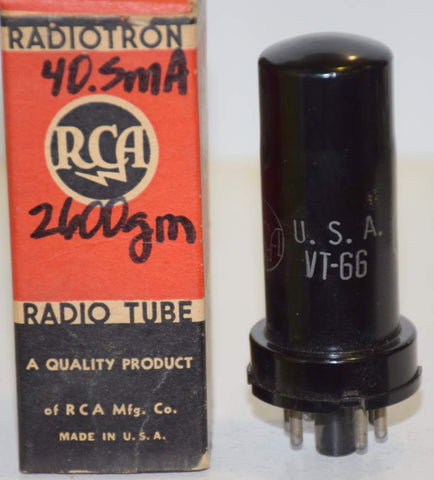6F6=VT-66 RCA metal can NOS 1940's (40.5ma)