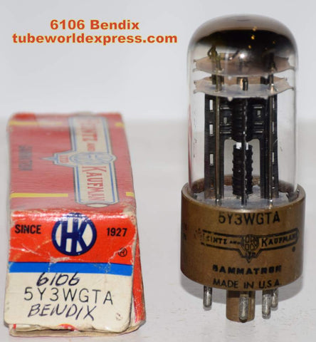 (!!) (Recommended Single) 6106 Bendix 1950's NOS rebranded 5Y3WGTA Heintz & Kaufman in 1970's (64/40 and 65/40)