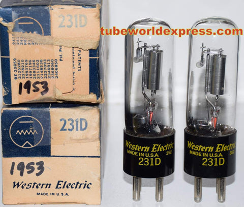 (!) (#2 231D Best Value Pair) 231D Western Electric NOS 1953 (1.7/1.7ma)
