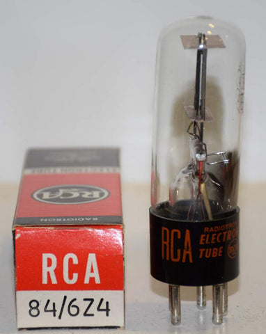 84=6Z4 RCA NOS GT-shape glass tilted glass 1967 (47/40 and 48/40)