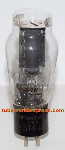 (!!!) 314A Western Electric Engraved base NOS 1930's slightly tilted glass in base (full-wave rectifier) (58/40 and 66/40)