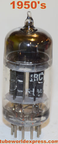 (!!!) JRC-5751 RCA black plates triple mica D getter 1950's used/tests like new (3.0ma/3.4ma)