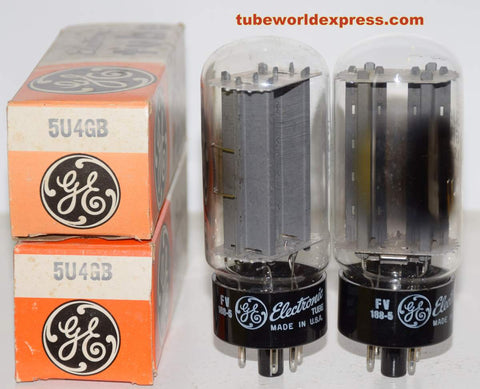 (!!!!) (Recommended GE Pair) 5U4GB GE NOS 1966 (56-59/40 and 56-58/40)