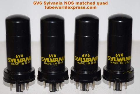 (!!!) (Recommended Quad) 6V6 Sylvania metal can NOS 1970 era (35.0, 35.4, 35.8, 35.8mA)