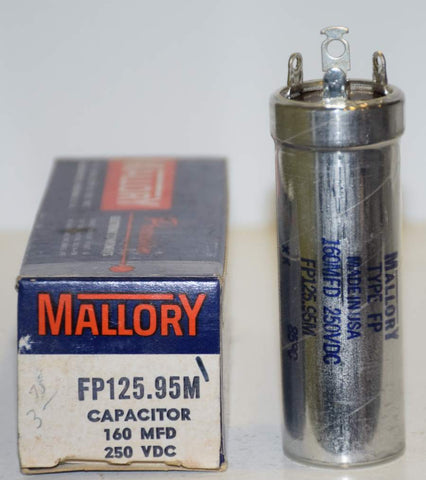 160uf @ 250V Mallory FP cap NOS (4 in stock) (3