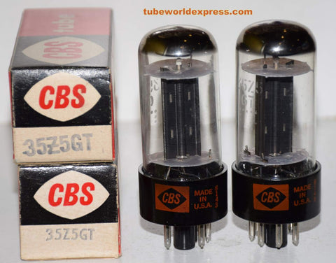(!!) (Recommended Pair) 35Z5GT CBS NOS 1961 (52/40 x 2 tubes)