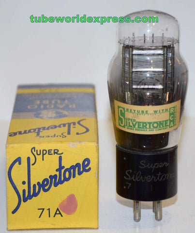 71A Super Silvertone by Sylvania engraved base NOS 1937 (19ma)