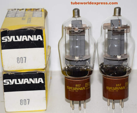 (!!) (Recommended Pair) 807 Russian branded Sylvania NOS 1970's (68.5ma and 71.5ma)