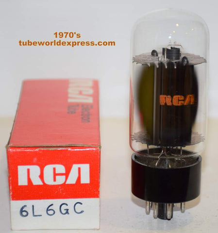 (!!) (Best Single) 6L6GC RCA black plate tall bottle NOS 1970's (81ma)