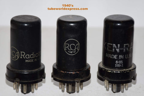 (!) (SET OF 3) 6SK7 RCA used/good 1940's (9.0ma/9.2ma/9.3ma)