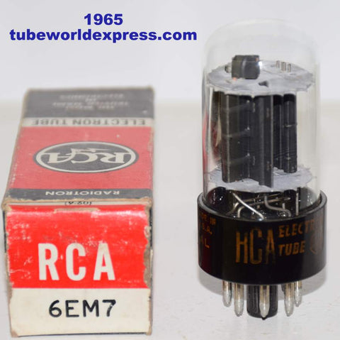 6EM7 RCA black plates NOS 1965 (1.2ma and 30ma)