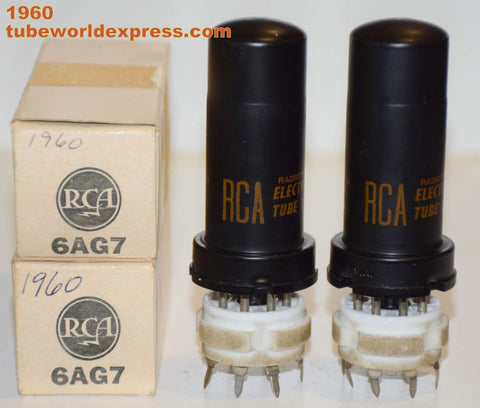 (!!) (Best Pair 1960) 6AG7 RCA NOS 1960 (25ma and 26ma)