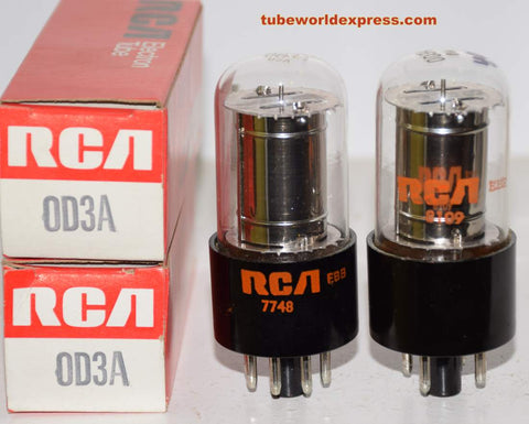 0D3A Sylvania branded RCA NOS 1970's (1 pair) (argon)