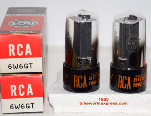 (!) (BEST PAIR) 6W6GT RCA NOS 1965 (41.5ma and 44.5ma) (same Gm)