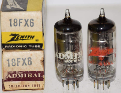 (1 PAIR) 18FX6A GE Admiral/Zenith NOS 1960's (78/60 and 78/60)