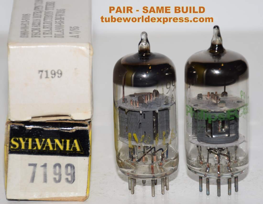 7199 Sylvania NOS Pair same build