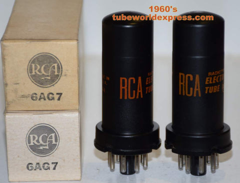 (!!) (Best Pair) 6AG7 RCA NOS 1960's (27ma and 27.5ma)