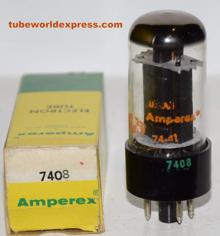 7408=6V6GT Sylvania branded Amperex NOS 1974 (45ma)