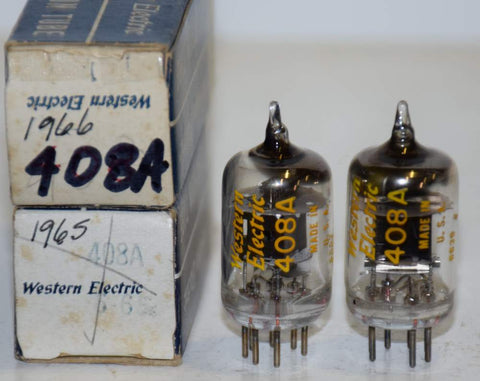 (1 PAIR) 408A Western Electric used/tests like new 1965-1966 (91/60 and 97/60)