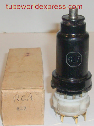6L7 RCA metal can NOS small amount of rust on metal can 1940's (33/16)