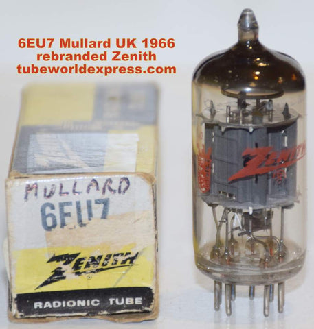 (!!!) (Best Mullard Single) 6EU7 Mullard UK branded Zenith NOS 1966 (53/32 and 60/32)