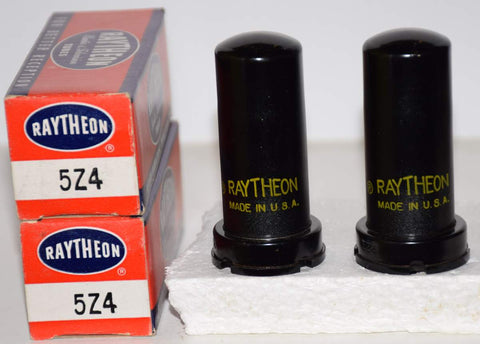 (!!!) (Best Pair) 5Z4 Raytheon NOS 1950 (54/40 and 54/40 x 2 tubes)